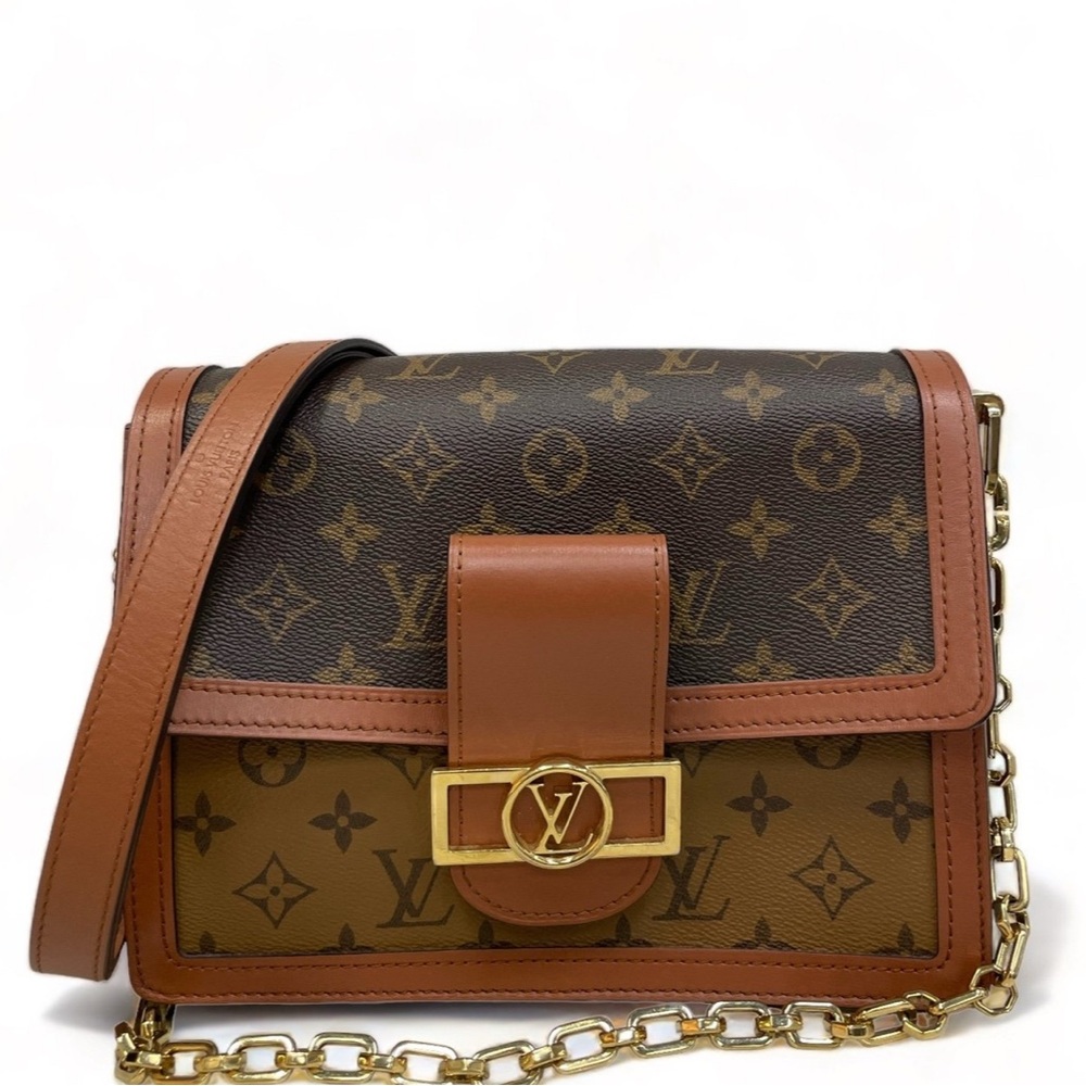 Louis Vuitton Brown and Tan Monogram Crossbody Bag